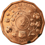 Monnaie, Uganda, 2 Shillings, 1987, TB+, Copper Plated Steel, KM:28 - Ouganda
