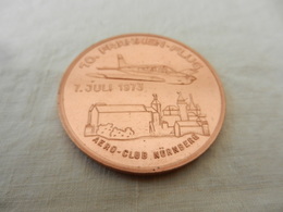 Médaille De Table Cuivre- Aéro Club Nünberg 7 Juli 1973 - Autres & Non Classés