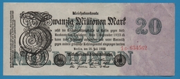 DEUTSCHES REICH 20 Millionen Mark  25.07.1923 Serial# No 1s.634562 KM# 97b - 20 Miljoen Mark