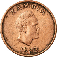 Monnaie, Zambie, Ngwee, 1983, British Royal Mint, TB+, Copper Clad Steel, KM:9a - Zambie