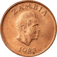 Monnaie, Zambie, Ngwee, 1983, British Royal Mint, TTB, Copper Clad Steel, KM:9a - Zambie