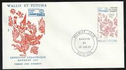 W. Et F. Lettre Illustrée Premier Jour Mata-Utu Le 28/06/1983 N°304 Exposition Philatélique Bangkok 1983   TB - FDC