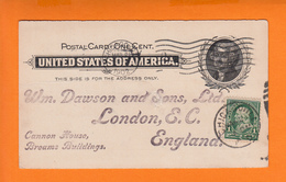 U.S.A.    Lot De 2  Entier De CHICAGO Avec " Timbre "  Année 1902 Pour LONDON  England - 1901-20