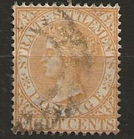 Timbre Malacca 1867-1882 N° 14 Filigrane CA - Malacca