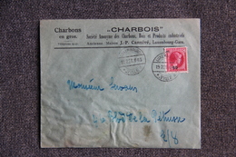 Timbre Sur Lettre Publicitaire - LUXEMBOURG : " CHARBOIS ", Charbon En Gros. - Luxembourg