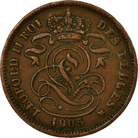 Monnaie, Belgique, Leopold II, 2 Centimes, 1905, TB+, Cuivre, KM:35.1 - 2 Cents