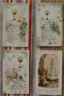 Lot De 4 Images Religieuses  19eme Souvenir De L'Abbaye D'Igny - Devotion Images