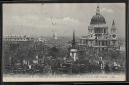 CPA ANGLETERRE - London, Birds Eye View Of St Paul's Cathedral And City From St-Brides Church - St. Paul's Cathedral