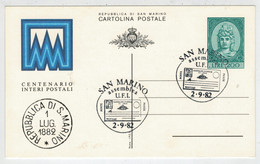 CARTOLINA POSTALE      CENTENARIO  INTERI  POSTALI   F.C.D.          (NUOVA) - Lettres & Documents