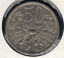 Tschechoslowakei, 50 Haleru 1924, UNC - Tchécoslovaquie