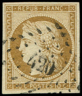EMISSION DE 1849 - 1    10c. Bistre-jaune, Oblitéré PC 420, TTB. Br - 1849-1850 Ceres