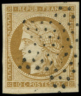 EMISSION DE 1849 - 1    10c. Bistre-jaune, Oblitéré ETOILE, TTB - 1849-1850 Ceres