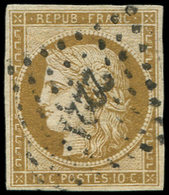 EMISSION DE 1849 - 1    10c. Bistre-jaune, Obl. PC 2221 De NANTES, TB - 1849-1850 Ceres