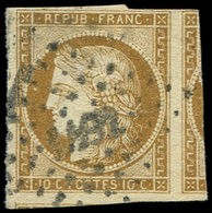 EMISSION DE 1849 - 1a   10c. Bistre-brun, Obl. PC, Voisin à Droite Et Amorce De Voisin En Bas, TTB. Br - 1849-1850 Ceres