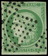 EMISSION DE 1849 - 2    15c. Vert, Oblitéré Losange De 81 Pts, TB - 1849-1850 Ceres