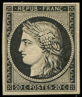 * EMISSION DE 1849 - 3    20c. Noir Sur Jaune, TB - 1849-1850 Cérès