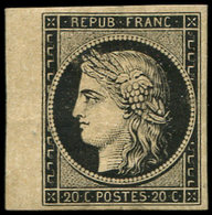 * EMISSION DE 1849 - 3    20c. Noir Sur Jaune, Petit Bdf, Forte Ch., Sinon TB - 1849-1850 Cérès