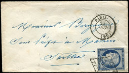 Let EMISSION DE 1849 - 4a   25c. Bleu Foncé, Obl. GRILLE S. Env., Càd PARIS 23/6/-, TTB - 1849-1850 Ceres