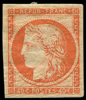 * EMISSION DE 1849 - 5A   40c. Orange Foncé, Gomme Brunâtre Caractéristique, Très Frais, TTB - 1849-1850 Ceres