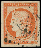 EMISSION DE 1849 - 5    40c. Orange, Grandes Marges, Obl. PC 2388, TTB. S - 1849-1850 Cérès