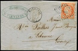 Let EMISSION DE 1849 - 5    40c. Orange Obl. PC 1885 S. LAC, Càd T15 MARMANDE 22/7/54, TB - 1849-1850 Ceres