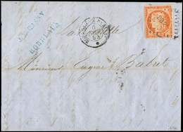 Let EMISSION DE 1849 - 5    40c. Orange, Obl. Amb. PB2° Sur LAC, Càd BORDEAUX A PARIS 6/11/54, TB - 1849-1850 Cérès