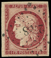 EMISSION DE 1849 - 6     1f. Carmin, Oblitéré PC 2788, Très Frais Et TTB - 1849-1850 Cérès