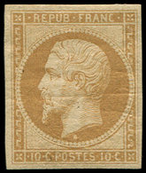 * PRESIDENCE - R9e  10c. Bistre-jaune, REIMPRESSION, TB - 1852 Luis-Napoléon