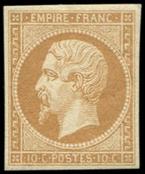 * EMPIRE NON DENTELE - 13B  10c. Brun Clair, T II, Très Frais, TB - 1853-1860 Napoléon III.