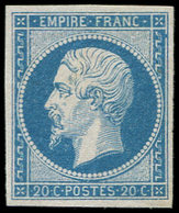 * EMPIRE NON DENTELE - 14A  20c. Bleu, T I, Frais Et TB - 1853-1860 Napoléon III