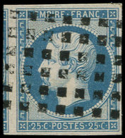 EMPIRE NON DENTELE - 15   25c. Bleu, Oblitéré GROS POINTS, TB - 1853-1860 Napoléon III