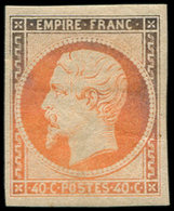 * EMPIRE NON DENTELE - 16   40c. Orange, Couleur Oxydée Dans La Partie Supérieure, Sinon TB. M - 1853-1860 Napoléon III.