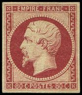 * EMPIRE NON DENTELE - 17A  80c. Carmin, Quasiment **, Très Frais Et TB. C - 1853-1860 Napoleone III