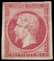 (*) EMPIRE NON DENTELE - 17B  80c. Rose, TB - 1853-1860 Napoléon III