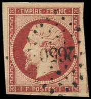 EMPIRE NON DENTELE - 18    1f. Carmin, Oblitéré PC 2650, TB/TTB - 1853-1860 Napoléon III