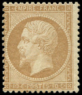 ** EMPIRE DENTELE - 21   10c. Bistre, Centrage Courant, TB. C - 1862 Napoléon III