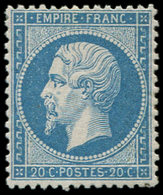 * EMPIRE DENTELE - 22   20c. Bleu, Bon Centrage, TB - 1862 Napoleon III