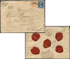 Let EMPIRE DENTELE - 22 Et 23, 20c. Et 40c. Obl. GC 1996 S. Env. CHARGE, Càd T15 LECTOURE 22/7/63, TB - 1862 Napoleon III