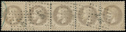 EMPIRE LAURE - 27Ab  4c. Gris-lilas, T I, BANDE De 5 Obl. Amb. SP2e, TB - 1863-1870 Napoleon III With Laurels