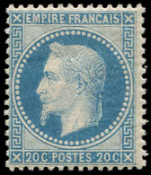** EMPIRE LAURE - 29A  20c. Bleu, T I, Très Frais Et TTB - 1863-1870 Napoleon III With Laurels