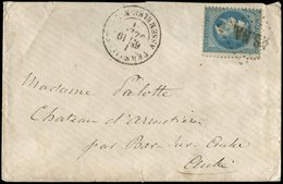 Let EMPIRE LAURE - 29B  20c. Bleu, T II, Obl. AS.NA S. Env., Càd VERSAILLES ASSEMBLEE NATle 19/6/71, TB - 1863-1870 Napoleone III Con Gli Allori