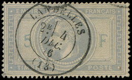 EMPIRE LAURE - 33    5f. Violet-gris, Obl. Càd T17 LANDELLES 4/12/76, Frappe Superbe - 1863-1870 Napoléon III. Laure