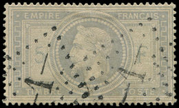 EMPIRE LAURE - 33    5f. Violet-gris, Obl. GC 1, 2 Infimes Clairs, Frappe Sup. - 1863-1870 Napoléon III. Laure