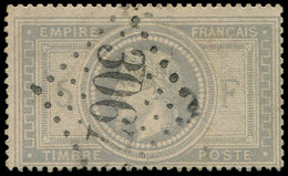 EMPIRE LAURE - 33    5f. Violet-gris, Obl. GC 3067, Frappe TTB, Clair Sinon TB - 1863-1870 Napoleone III Con Gli Allori