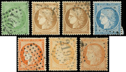 EMPIRE LAURE - 35, 36, 36a, 37, 38, 38a Et 38c (N°Cérès), Tous Obl. Et TB - 1863-1870 Napoleon III With Laurels