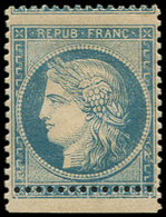 * SIEGE DE PARIS - 37   20c. Bleu, PIQUAGE Décalé, Petit Bdf, TB - 1870 Siège De Paris