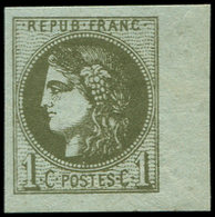 * EMISSION DE BORDEAUX - 39A   1c. Olive, R I, Petit Cdf, Superbe, J - 1870 Bordeaux Printing