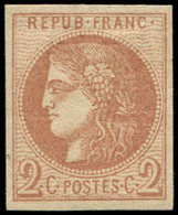 * EMISSION DE BORDEAUX - 40B   2c. Brun-rouge, R II, TB. J - 1870 Bordeaux Printing
