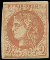 * EMISSION DE BORDEAUX - 40B   2c. Brun-rouge, R II, TB. Br - 1870 Emissione Di Bordeaux