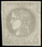 * EMISSION DE BORDEAUX - 41B   4c. Gris, R II, TTB - 1870 Bordeaux Printing